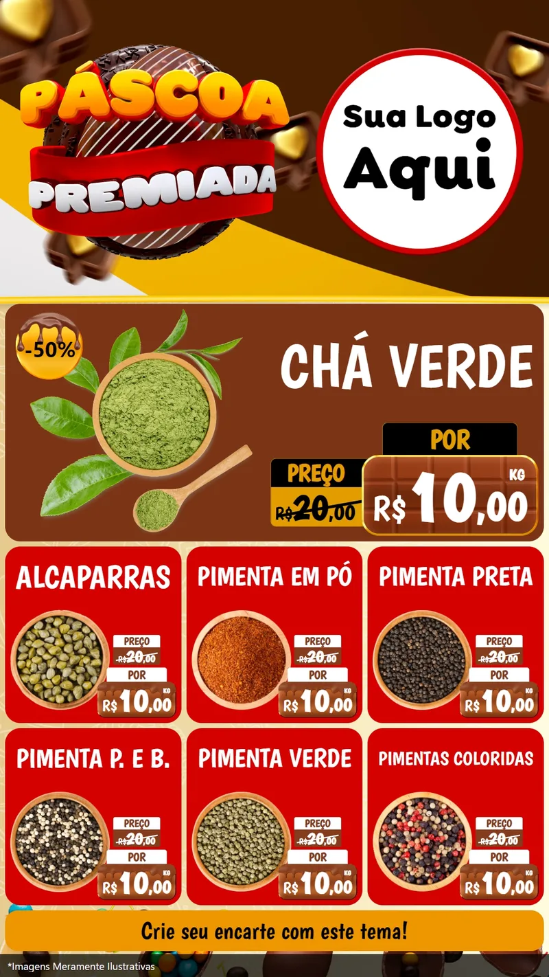 Modelo de Rede Social para Stories com o tema Páscoa Premiada para Produtos Naturais