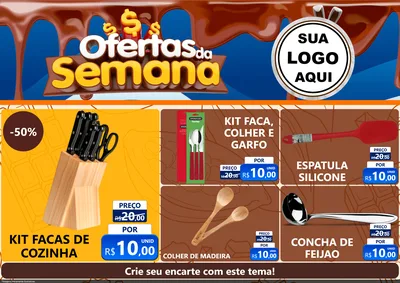 Modelo de Encarte para Encarte A4 Horizontal com o tema Ofertas da Semana - Páscoa para Utilidades Domésticas