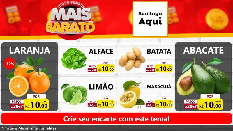 Modelo de TV para TV Horizontal com o tema Mais Barato para Hortifrúti
