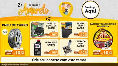 Modelo de TV para TV Horizontal com o tema Setembro Amarelo para Auto peças