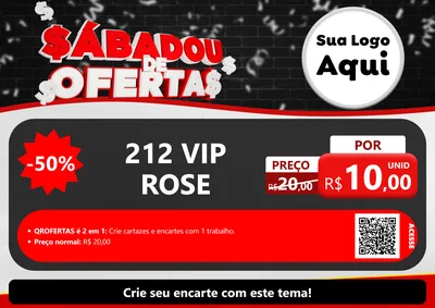 Modelo de Cartaz para Cartaz A4 Horizontal com o tema Sabadou de Ofertas para Perfumes