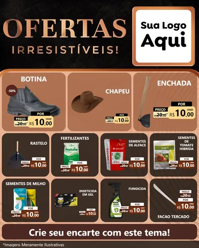 Modelo de Rede Social para Feed Instagram com o tema Ofertas Irresistíveis! para Agropecuária