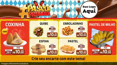 Modelo de TV para TV Horizontal com o tema Páscoa Premiada para Salgadaria