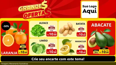 Modelo de TV para TV Horizontal com o tema Grandes Ofertas para Hortifrúti