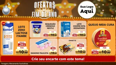 Modelo de TV para TV Horizontal com o tema Ofertas de Fim de Ano para Frios e Laticínios