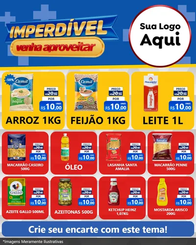 Modelo de Rede Social para Feed Instagram com o tema Imperdível para Supermercado