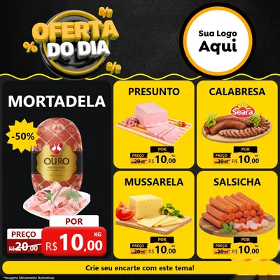 Modelo de Rede Social para Feed Facebook com o tema Oferta Do Dia para Frios e Laticínios