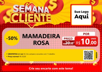 Modelo de Cartaz para Cartaz A4 Horizontal com o tema Semana do Cliente para Bebês