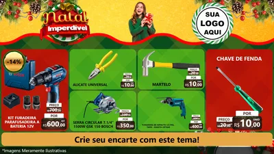 Modelo de TV para TV Horizontal com o tema Natal Imperdível para Maquinas e Ferramentas