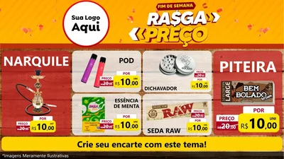Modelo de TV para TV Horizontal com o tema Fim de Semana Rasga Preços para Tabacaria