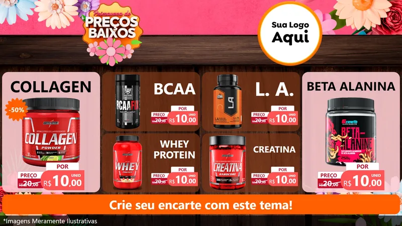 Modelo de TV para TV Horizontal com o tema Primavera de Preços Baixos para Suplementos alimentares