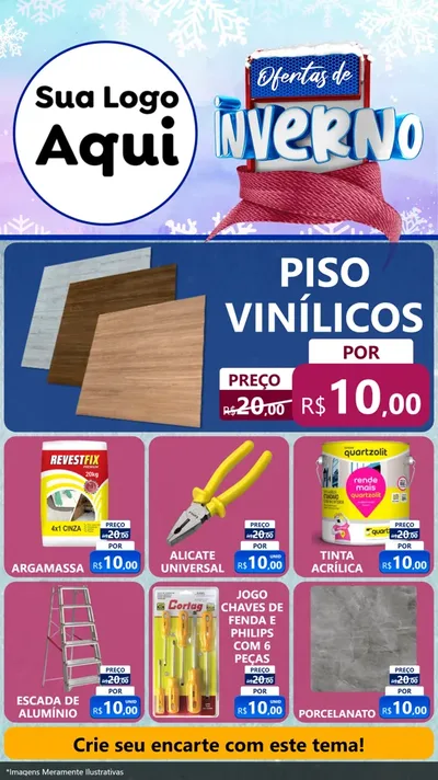 Modelo de Rede Social para Stories com o tema Ofertas de Inverno para Material para Construção