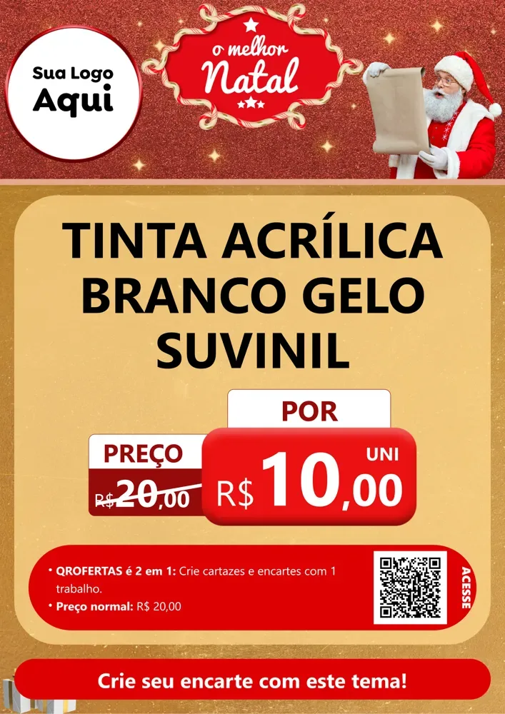 Modelo de Cartaz para Cartaz A4 Vertical com o tema O Melhor Natal para Tintas e Ferramentas