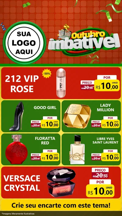 Modelo de TV para TV Vertical com o tema Outubro Imbatível para Perfumes