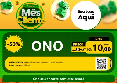 Modelo de Cartaz para Cartaz A4 Horizontal com o tema Especial Mês do Cliente para Óticas