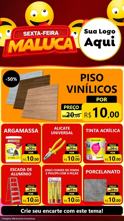 Modelo de Rede Social para Stories com o tema Sexta-feira Maluca para Material para Construção