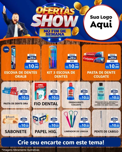 Modelo de Rede Social para Feed Instagram com o tema Ofertas Show No Fim De Semana para Higiene Pessoal
