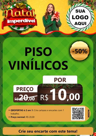 Modelo de Cartaz para Cartaz A4 Vertical com o tema Natal Imperdível para Material para Construção