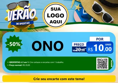 Modelo de Cartaz para Cartaz A4 Horizontal com o tema Verão de Ofertas para Óticas