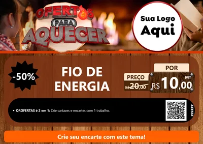 Modelo de Cartaz para Cartaz A4 Horizontal com o tema Ofertas Para Aquecer para Materiais Elétricos