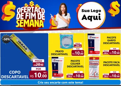 Modelo de Encarte para Encarte A4 Horizontal com o tema Ofertaço de Fim de Semana para Embalagens