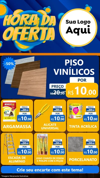 Modelo de Rede Social para Stories com o tema Hora da Oferta para Material para Construção