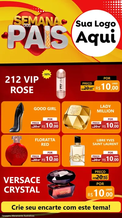 Modelo de TV para TV Vertical com o tema Semana Dos Pais para Perfumes