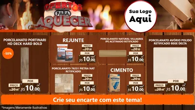 Modelo de TV para TV Horizontal com o tema Ofertas Para Aquecer para Pisos e revestimentos