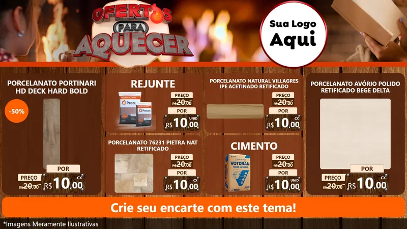 Modelo de TV para TV Horizontal com o tema Ofertas Para Aquecer para Pisos e revestimentos