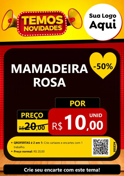Modelo de Cartaz para Cartaz A4 Vertical com o tema Temos Novidades para Bebês
