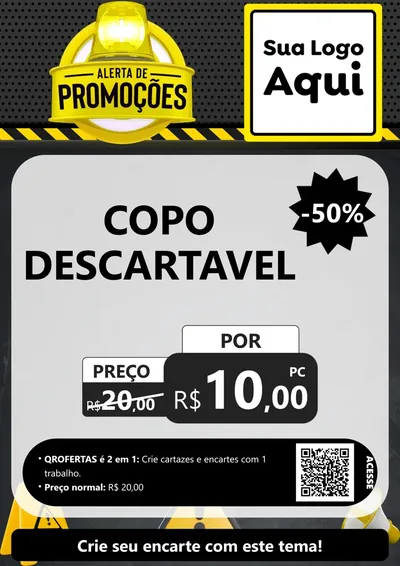 Modelo de Cartaz para Cartaz A4 Vertical com o tema Alerta de Promoções para Embalagens