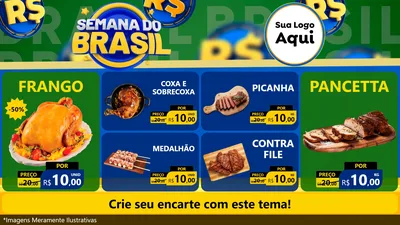 Modelo de TV para TV Horizontal com o tema Semana Do Brasil para Assados