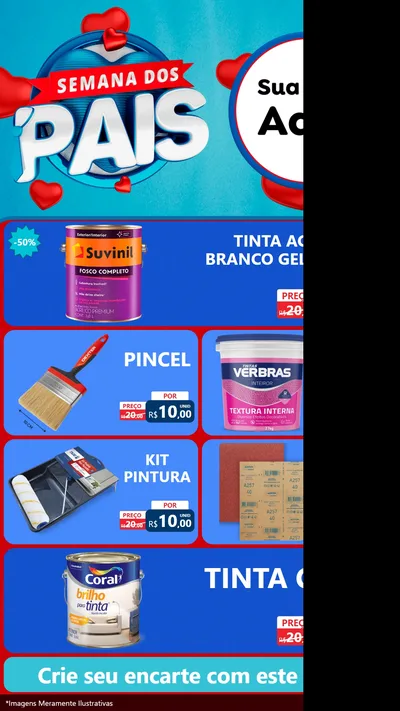 Modelo de TV para TV Vertical com o tema Semana Dos Pais para Tintas e Ferramentas