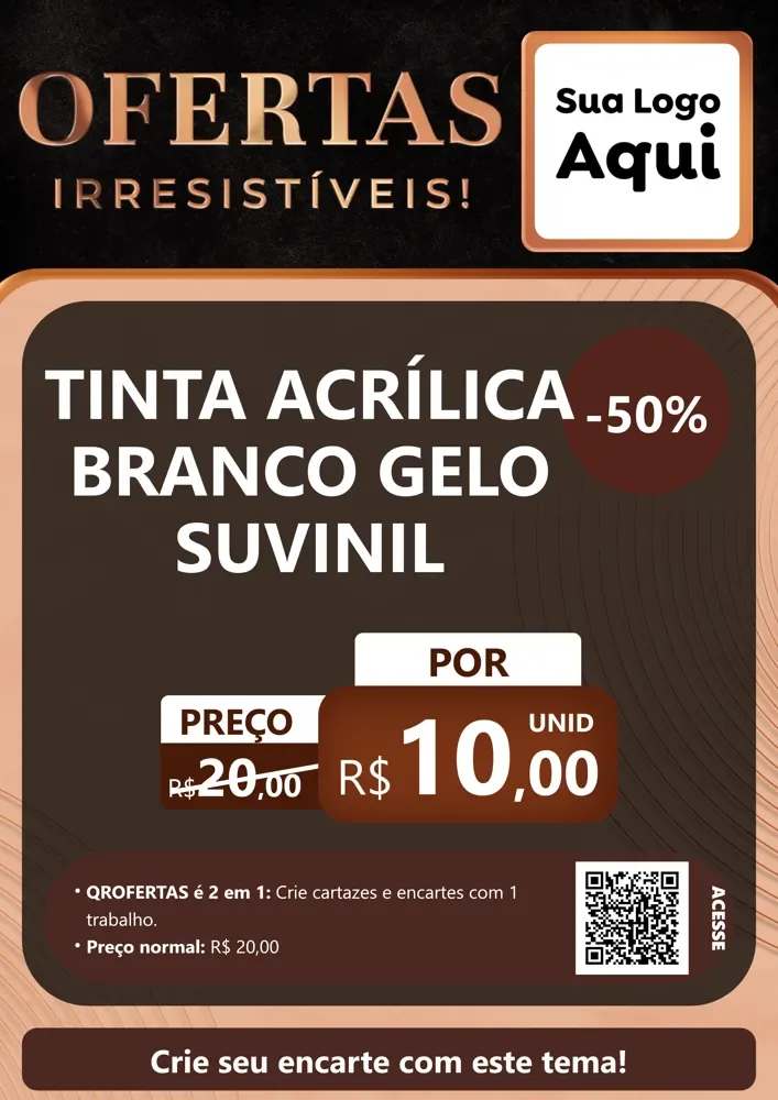 Modelo de Cartaz para Cartaz A4 Vertical com o tema Ofertas Irresistíveis! para Tintas e Ferramentas