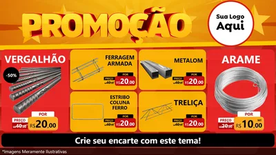Modelo de TV para TV Horizontal com o tema Promoção para Ferragens
