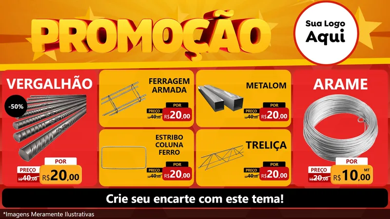 Modelo de TV para TV Horizontal com o tema Promoção para Ferragens