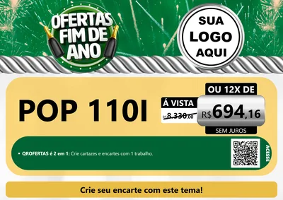 Modelo de Cartaz para Cartaz A4 Horizontal com o tema Ofertas Fim de Ano para Concessionaria de Motos