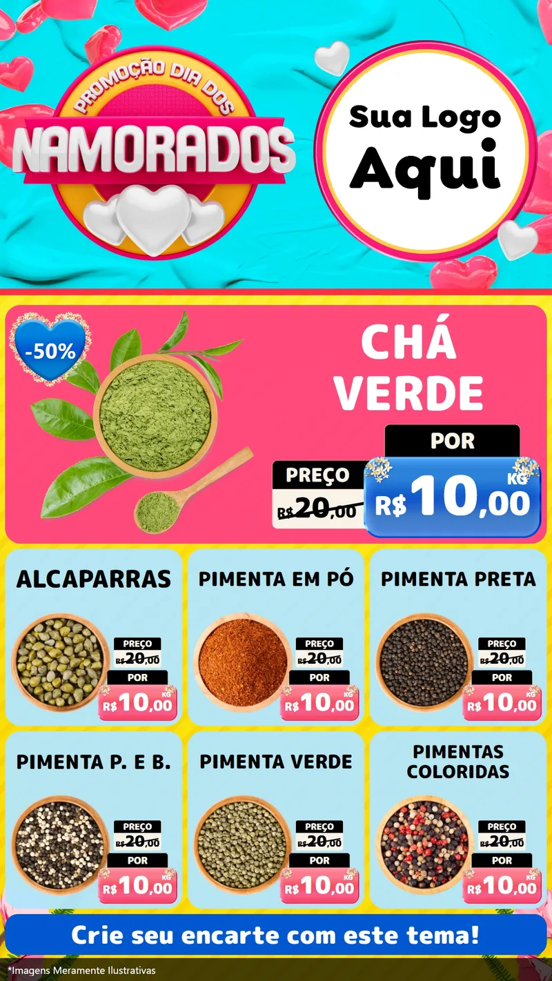 Modelo de Rede Social para Stories com o tema Promoção Dia dos Namorados para Produtos Naturais