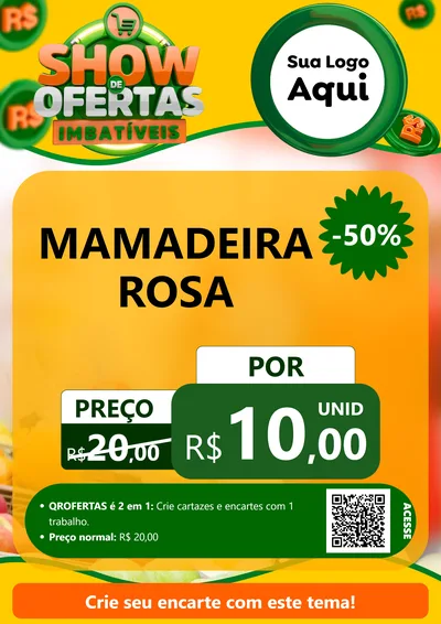 Modelo de Cartaz para Cartaz A4 Vertical com o tema Show de Ofertas Imbatíveis para Bebês