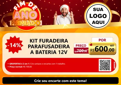 Modelo de Cartaz para Cartaz A4 Horizontal com o tema Fim de Ano Premiado para Maquinas e Ferramentas