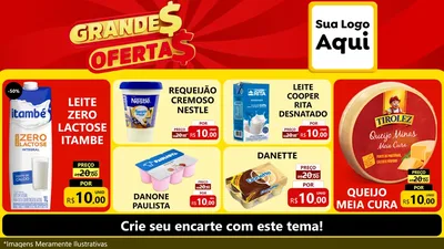 Modelo de TV para TV Horizontal com o tema Grandes Ofertas para Frios e Laticínios