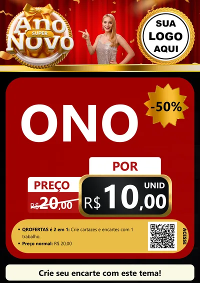Modelo de Cartaz para Cartaz A4 Vertical com o tema Super Ano Novo para Óticas