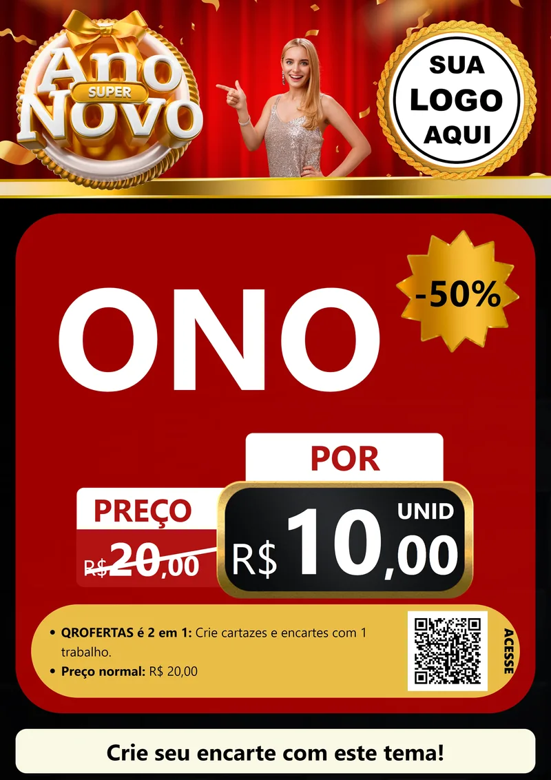 Modelo de Cartaz para Cartaz A4 Vertical com o tema Super Ano Novo para Óticas
