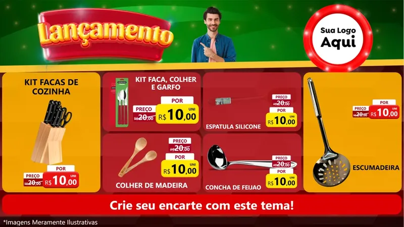 Modelo de TV para TV Horizontal com o tema Lançamento para Utilidades Domésticas