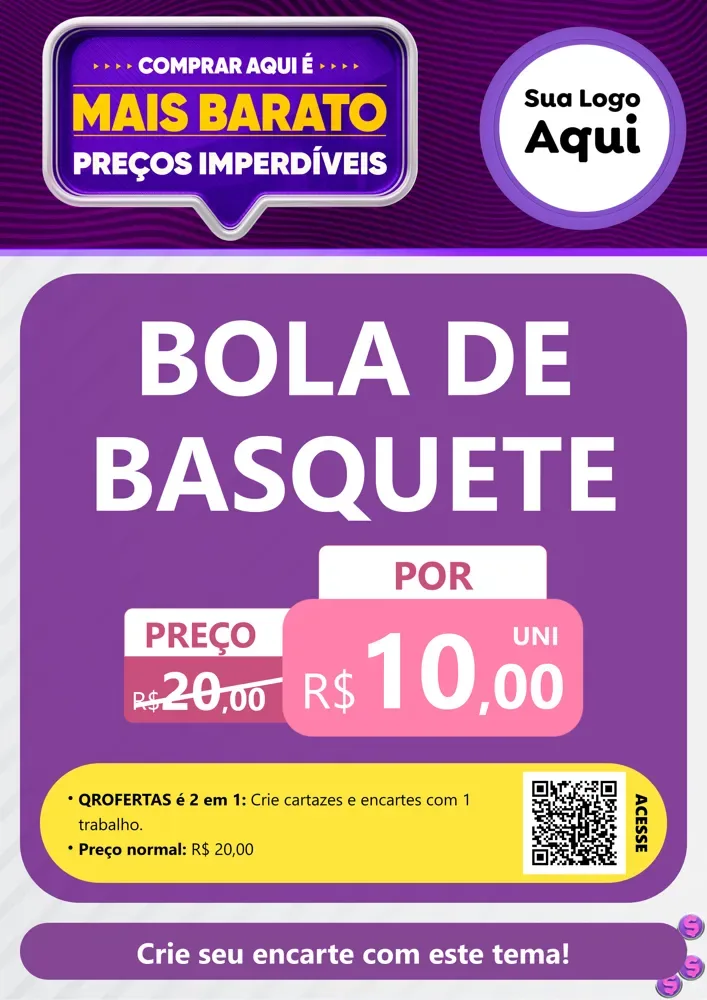 Modelo de Cartaz para Cartaz A4 Vertical com o tema Mais Barato para Artigos Esportivos