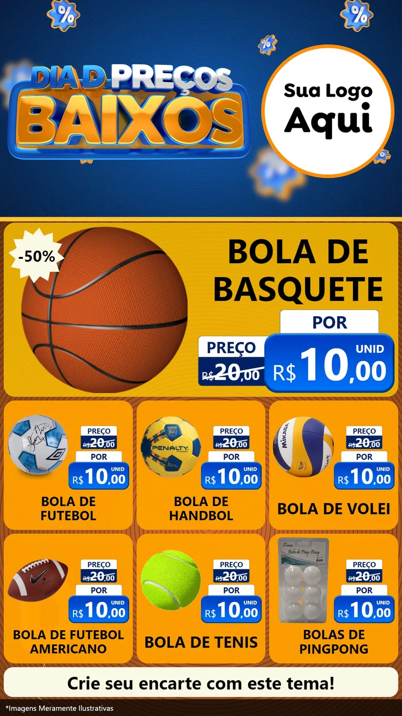 Modelo de Rede Social para Stories com o tema Dia D Preço Baixo para Artigos Esportivos