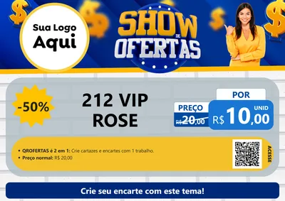 Modelo de Cartaz para Cartaz A4 Horizontal com o tema Show de Ofertas para Perfumes