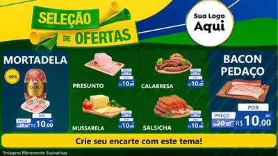 Modelo de TV para TV Horizontal com o tema Seleção de Ofertas - Copa para Frios e Laticínios