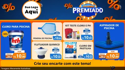 Modelo de TV para TV Horizontal com o tema Janeiro Premiado para Produtos para Piscina