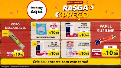 Modelo de TV para TV Horizontal com o tema Fim de Semana Rasga Preços para Embalagens